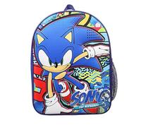 SONIC THE HEDGEHOG Rucksack für Jungen, blauer Rucksack für Kindergarten oder Schule, Reisen, Sport, Büchertasche, Sonic-Geschenke für Jungen, blau, Einheitsgröße