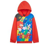 Sonic The Hedgehog Shadow Jungen Pullover, Kapuzenpullover Kinder Kuschelig & Stylisch, Shadow Knuckles Tails Jungs (Rot/Mehrfarbig, 9-10 Jahre)