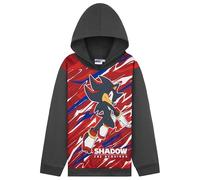 Sonic The Hedgehog Shadow Jungen Pullover, Kapuzenpullover Kinder Kuschelig & Stylisch, Shadow Knuckles Tails Jungs (Schwarz/Rot,5-6 Jahre)