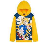 Sonic The Hedgehog Shadow Jungen Pullover, Kapuzenpullover Kinder Kuschelig & Stylisch, Shadow Knuckles Tails Jungs (Gelb/Blau, 4-5 Jahre)