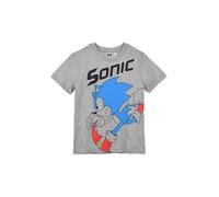 Sonic The Hedgehog T-Shirt, Baumwolle, für Kinder und Jugendliche, grau, 4 Jahre