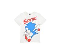 Sonic The Hedgehog T-Shirt, Baumwolle, für Kinder und Jugendliche, Weiß, 10 Jahre