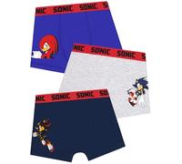 Sonic The Hedgehog Unterhosen Jungen 3er-Pack, Kids Unterwäsche mit Knuckles & Shadow, Unterhosen Jungs Set 122