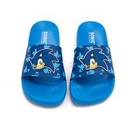 Sonic The Igel Sliders Jungen Kinder Blau Sandalen Strandschuhe Flip Flops 33 EU