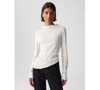 Opus Fashion Langarmshirt SONINCHEN Slim Rippshirt aus weichem Jersey creme Gr. 38