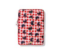 Sonix Puffy Laptophülle, gesteppt, 38,1 - 40,6 cm, Laptop-Tragetasche, Computerhülle, Monchhichi Karomuster