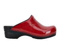 Sonja PU Clogs rot PU-Lackleder Mittel - Sanita 40.0