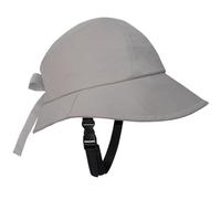 Sonne Hut mit Beulenkappe, UPF50+ Eimer Hut Breiter Krempe Hefter Fahrrad Helm Radsporthut mit verstellbarem Kinngurt Safer Fahrradhelm zum Radfahren hellgrau