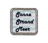 Sonne, Strand, Meer - Aufnäher, Bügelbild, Aufbügler, Applikationen, Patches, Flicken, zum aufbügeln, Größe: 5,4 x 5,5 cm