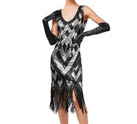 Sonnena Abendkleid Damen Kleid Flapper Ballkleider Cocktailkleid 1920's Art Deco Great Gatsby Party Vintage Retro