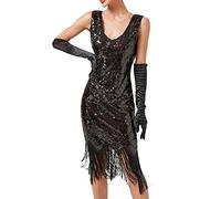 Sonnena Abendkleid Damen Kleid Flapper Ballkleider Cocktailkleid 1920's Art Deco Great Gatsby Party Vintage Retro