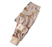Sonnena Kinder Thermohose Gefütterte Hose Winterhose Kuschel Jogginghose Thermo Leggings Elastische Taille Sporthose Warme Hosen für Jungen und Mädchen 1-13 Jahre Alt