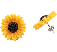 Sonnenblume 15mm Harz Blume Ohrstecker Anhänger Ohrringe Schmuck Geschenke für Frauen Mädchen Günstig Handled