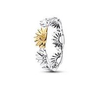 Sonnenblume Damenring aus Silber, IP Gold, Moments