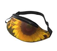 Sonnenblumen-Gürteltasche für Herren und Damen, modisch, zum Laufen, wasserdicht, Crossbody-Tasche mit verstellbarem Riemen, Sport-Hüfttasche für Reisen