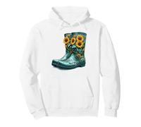 Sonnenblumen-Regenstiefel, Blumengarten-Design Pullover Hoodie