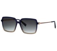 Sonnenbrille BRENDEL EYEWEAR "Modell 907051", Damen, blau, beige, leicht glänzend, mehrfarbig, Sonnenbrillen Sonnenbrille, Form Karree/Eckig, Logoschriftzug auf Bügel, Kombifassung (79479914-0) blau,