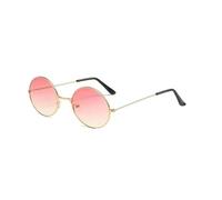 Sonnenbrille Damen Rund Retro Sunglasses Herren Polarisiert Hippie Brille Ovale Vintage Sonnenbrille für Festival Party Metallrahmen (I)