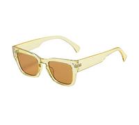 Sonnenbrille Für Damen Herren Retro Fashion Street Schnapsgläser Unisex Pc Rahmen Sonnenbrillen Frauen Schmales Gesicht Polarisierte Marken Stylisch Polarisiert Schwarz Pilotenbrille Elegant Gelb