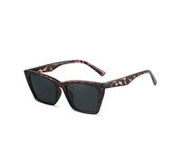 Sonnenbrille für Damen Herren Übergroß Brille Quadratisch Cateye Rahmen Sonnenbrillen Vintage Retro Fashion Sunglasses Big Frame Polarisierte Sonnenbrille Sportsonnenbrille (Brown, One Size)