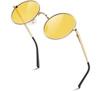 Sonnenbrille Herren Damen Retro Rund Polarisiert 100% UV-Schutz Kleine