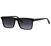 Sonnenbrille HUMPHREY´S EYEWEAR "588192", Damen, grau (schwarz), leicht glänzend, Sonnenbrillen Sonnenbrille, Form Karree/Eckig, hellgrauen Akzenten am Bügel, CR 39 (14466841-0) schwarz