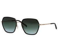 Sonnenbrille MARC O'POLO "Modell 505122", Damen, schwarz, gold, leicht glänzend, matt, metallic, Sonnenbrillen Sonnenbrille, Form Hexagon, Logoschriftzug auf Bügel, Metallfassung (85000569-0) schwarz,