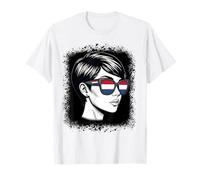 Sonnenbrille mit niederländischer Flagge, Pop-Art, Grunge T-Shirt