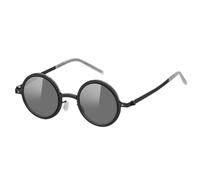Sonnenbrille mit verstellbarer Tönung, rund, polarisiert, mit integriertem ND-Filter, tragbares Design, UV-Block-Brille für Urlaub, Freizeit, Outdoor, Sport, Stadt, Spaziergang, Schwarzer