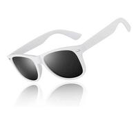 Sonnenbrille Polarisiert Retro Stil Unisex UV400 Cat 3 CE Mattweißer