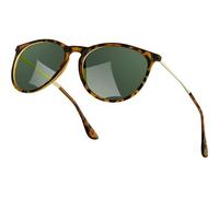 Sonnenbrille Polarisierte Damen UV400 Cateye Retro Leoparden Grün