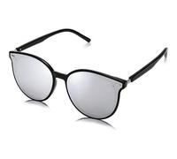 Sonnenbrille Runde Retro Klassisch C3 Schwarz Rahmen Silber Linse