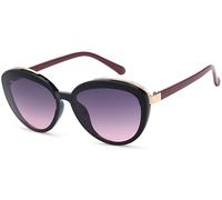 Sonnenbrille STYLEBREAKER "Ovale Sonnenbrille - filigraner Kunststoff Rahmen", Damen, bunt (gestell schwarz, bordeaux, glas grau, violett verlauf), Modisch, Sonnenbrillen Sonnenbrille (37781045-0) ges