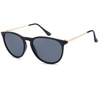 Sonnenbrille STYLEBREAKER "Sonnenbrille mit ovalen Gläsern", Damen, grau (gestell schwarz, glas grau getönt), Modisch, Sonnenbrillen Sonnenbrille (61848966-0) gestell schwarz, glas grau getönt
