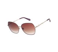 Sonnenbrille SUPERDRY "Modell 995062", Damen, gold, weinrot, metallic, Sonnenbrillen Sonnenbrille, Form Butterfly, Logoschriftzug auf Bügel, Metallfassung (60309722-0) gold, weinrot