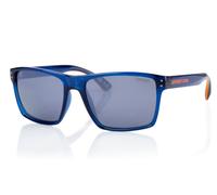 Sonnenbrille SUPERDRY "Modell 996054", Herren, blau (dunkelblau), leicht transparent, Sonnenbrillen Sonnenbrille, Form Karree/Eckig, Logoschriftzug auf Bügel, Injectionfassung (63284317-0) dunkelblau