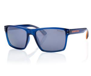 Sonnenbrille SUPERDRY "Modell 996054", Herren, blau (dunkelblau), leicht transparent, Sonnenbrillen Sonnenbrille, Form Karree/Eckig, Logoschriftzug auf Bügel, Injectionfassung (63284317-0) dunkelblau