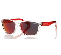 Sonnenbrille SUPERDRY "Modell 996056", Damen, transparent, rot, mehrfarbig, transparent, Sonnenbrillen Sonnenbrille, Form Karree/Eckig, Logoschriftzug auf Bügel, Injectionfassung (85681724-0) transpar