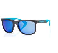 Sonnenbrille SUPERDRY "Modell 996057", Damen, schwarz, blau, matt, Sonnenbrillen Sonnenbrille, Form Karree/Eckig, Logoschriftzug auf Bügel, Injectionfassung (11928100-0) schwarz, blau