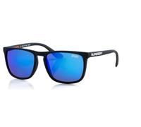 Sonnenbrille SUPERDRY "Modell 996059", Herren, schwarz, blau, matt, Sonnenbrillen Sonnenbrille, Form Karree/Eckig, Logoschriftzug auf Bügel, Injectionfassung (67377635-0) schwarz, blau