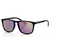 Sonnenbrille SUPERDRY "Modell 996059", Herren, schwarz, lila, matt, Sonnenbrillen Sonnenbrille, Form Karree/Eckig, Logoschriftzug auf Bügel, Injectionfassung (85218631-0) schwarz, lila