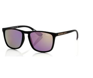 Sonnenbrille SUPERDRY "Modell 996059", Herren, schwarz, lila, matt, Sonnenbrillen Sonnenbrille, Form Karree/Eckig, Logoschriftzug auf Bügel, Injectionfassung (85218631-0) schwarz, lila