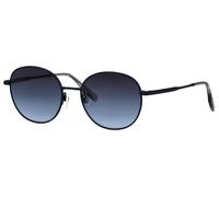 Sonnenbrille TOM TAILOR "Modell 675000", Damen, blau, metallic, Sonnenbrillen Sonnenbrille, Form Rund, Logoschriftzug auf Bügel, Metallfassung (91608238-0) blau