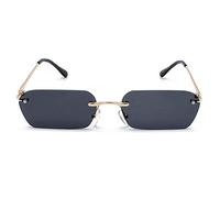 Sonnenbrillen Randlose rechteckige Sonnenbrille Frauen klare Farbe Quadrat Sonnenbrille für Männer kleine Größe UV400