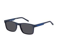 Tommy Hilfiger Herren TH 2089/S FLL/IR Gläser SONNENBRILLEN Bio -Polyamid Blau undurchsichtig Grau Quadratisch