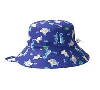 Sonnenhut Baby Uv Schutz 50 Junge, Cappy Kinder Jungen, Kleinkind Eimerhut mit Cartoon Motiv Dinosaurier Motiv für Jungen und Mädchen breite Krempe zum Spielen im Freien (Blue2 4 8 Jahre)