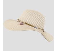 Sonnenhut CHILLOUTS "Atlanta Hat", Damen, Gr. S (M), natural, Stroh, Hüte, femininer Sonnenhut aus Papierstroh (58114047-S) natural
