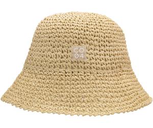 Sonnenhut CHILLOUTS "Riga Hat", Damen, Gr. S (M), beige (natural), Kunstfaser, unifarben, Hüte, Boho-Hut aus Papierstroh mit knautschbarem Design (88962309-S) natural