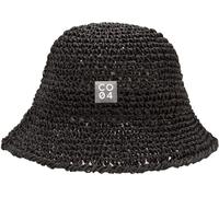 Sonnenhut CHILLOUTS "Riga Hat", Damen, Gr. S (M), schwarz, Kunstfaser, unifarben, Hüte, Boho-Hut aus Papierstroh mit knautschbarem Design (46707318-S) schwarz