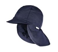 Sonnenhut MAXIMO, Jungen, Gr. 49, navy, Popeline, Baumwolle, unifarben, Hüte, verstellbarer Kinnriemen, mit Nackenschutz, mit Gummizug (70914460-49) navy